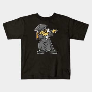 Asian boy student dab dabbing graduation school Kids T-Shirt